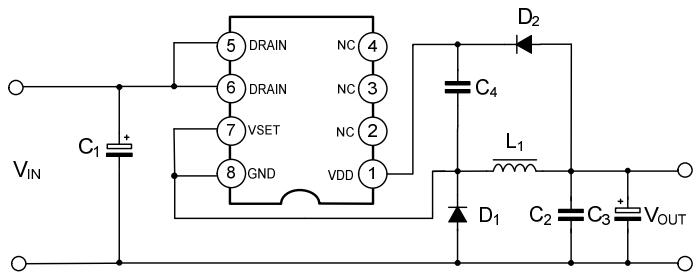 SD4938 15V/0.3A输出时应用线路图