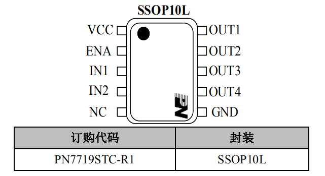 PN7719 直流马达驱动ic管脚