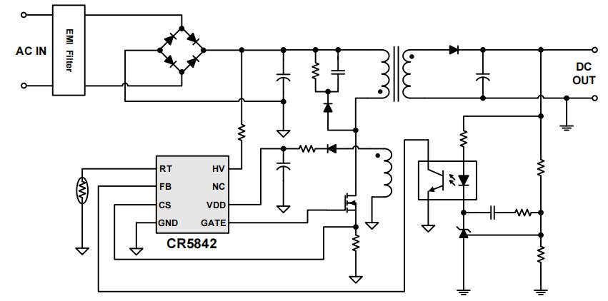 cr5842芯片典型应用电路图